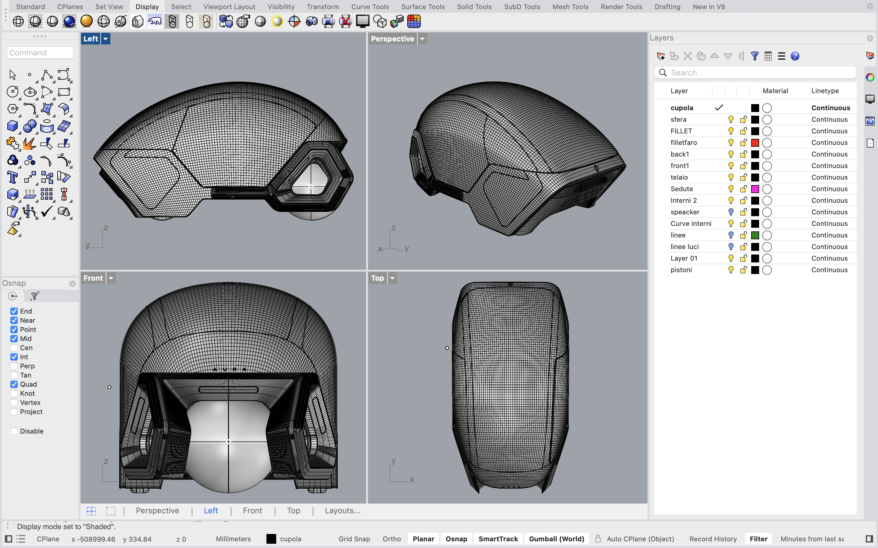 Rhinoceros 4-view